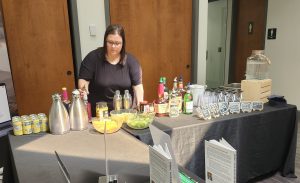 Mobile Bartender set up for a business event in Allentown